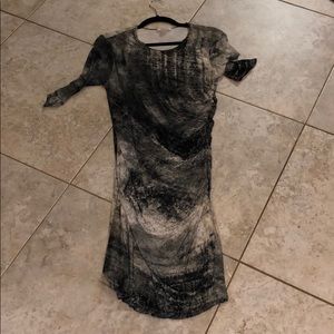 Long sleeve Helmut Lang body con dress